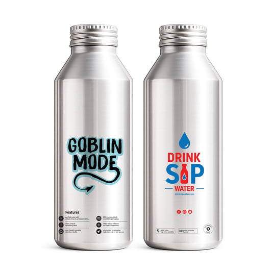 Goblin Mode Funny Aluminum Water Bottle – 6 Pack