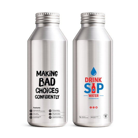 Making Bad Choices Confidently Aluminum Water Bottle – 6 Pack