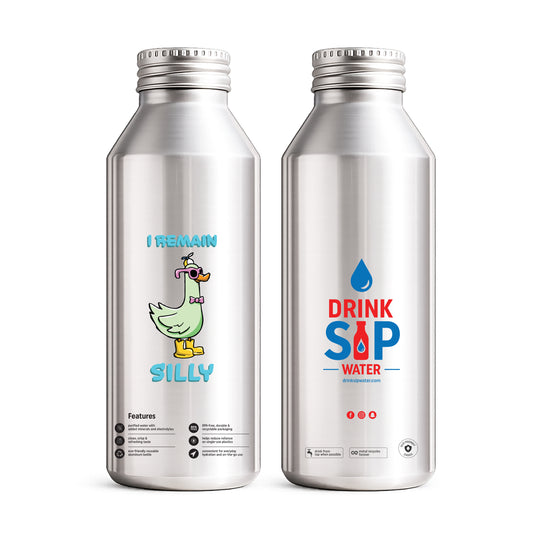 I Remain Silly Duck Aluminum Water Bottle – 6 Pack