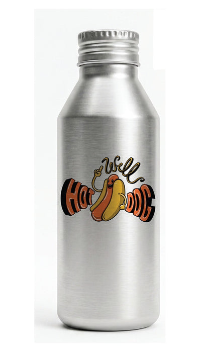 Well Hot Dog Reusable Aluminum Water Bottle – 6 Pack