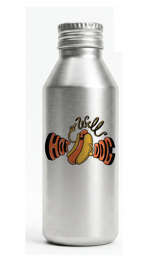 Well Hot Dog Reusable Aluminum Water Bottle